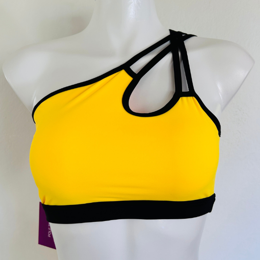 Top Asimétrico Luz - Amarillo Neón