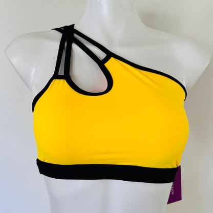 Top Asimétrico Luz - Amarillo Neón