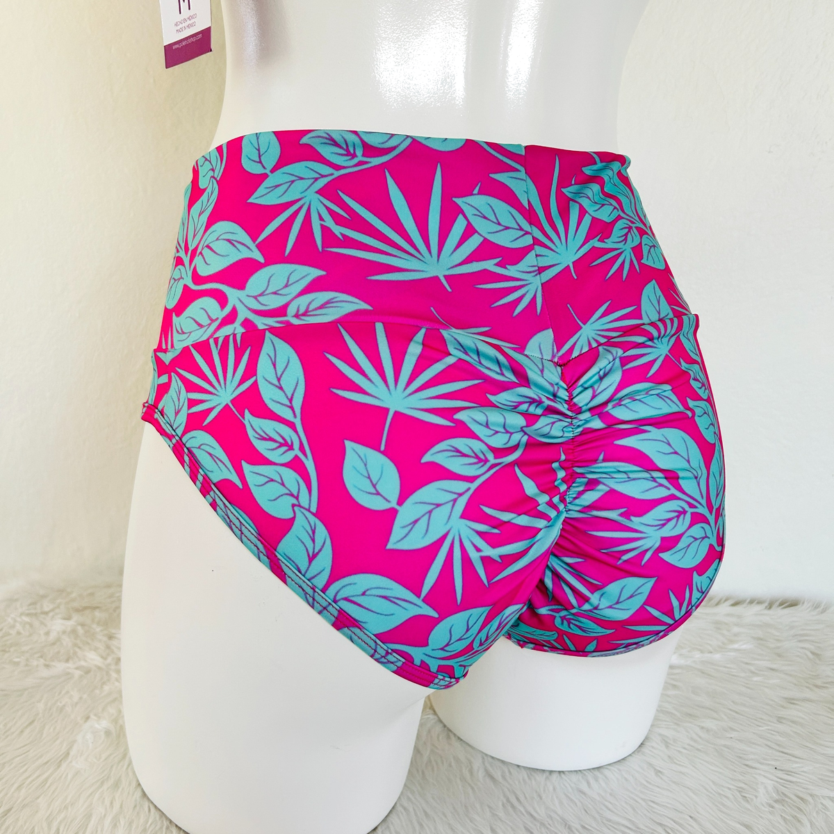 Cachetero Pretina Alta Lilo - Rosa y Verde